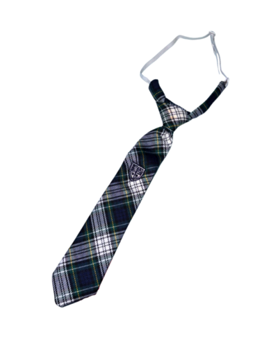 Corbata a cuadros con nudo